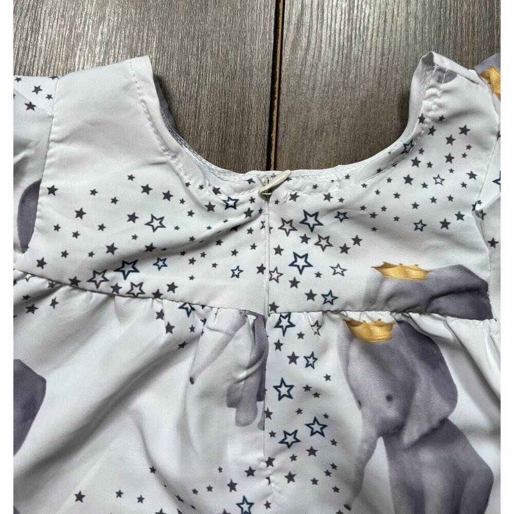 Lovely Crown Elephant Flutter Swing Dress - Picture 7 of 8
